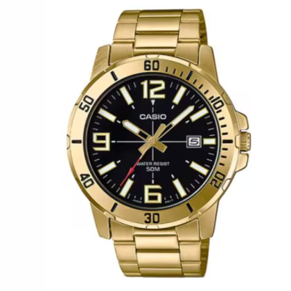 Casio General MTP-VD01G-1BV Gold Stainless Steel Band Men Watch